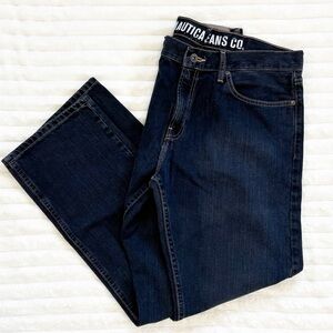 4/25$ Nautica Jeans Co Men’s Relaxed Fit Straight Leg Jeans Dark Wash 34x32